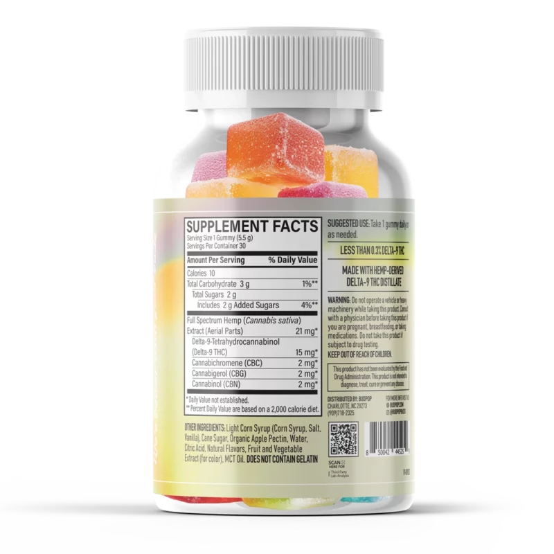 delta-9 gummies - fruit punch supplement facts