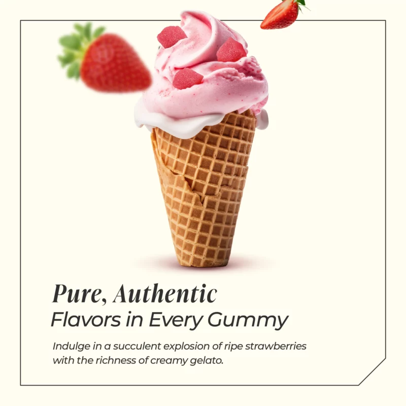 Strawberry Gelato Delta-8 THC Gummies | BudPop