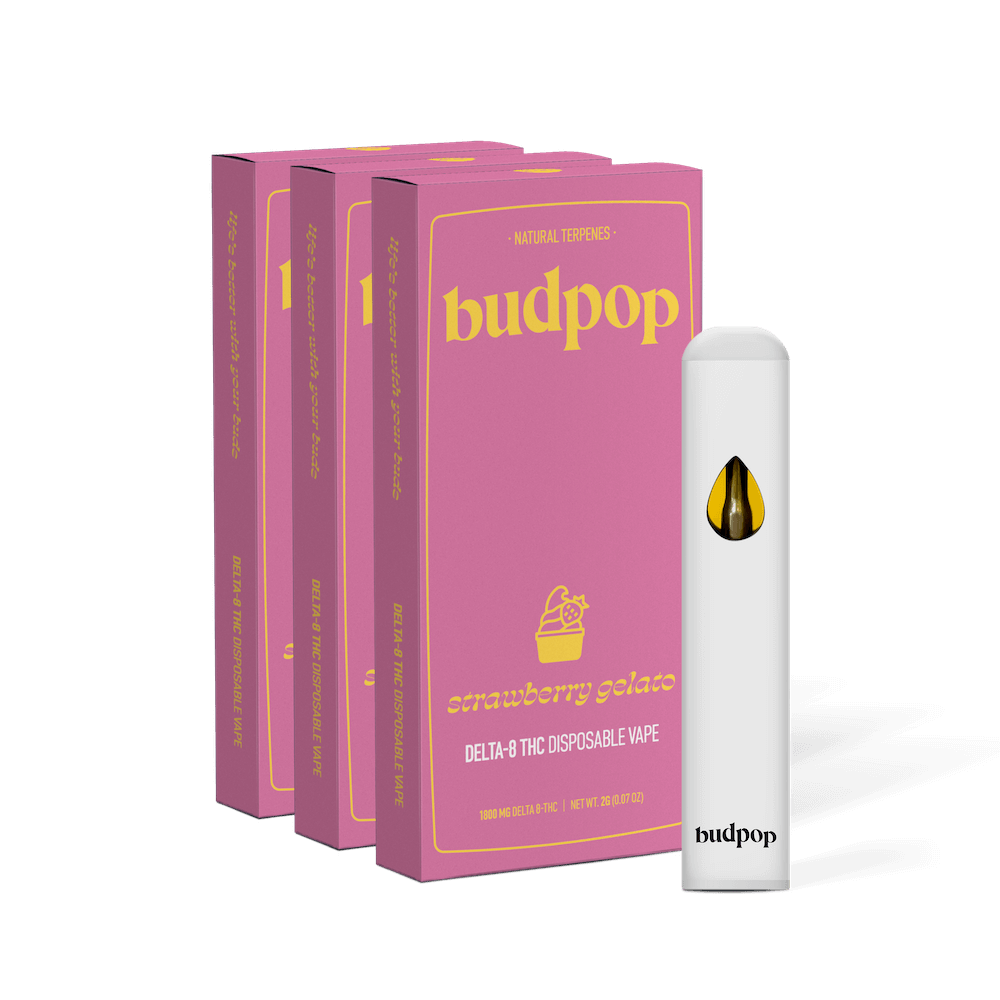 Delta 8 Disposable Vape Pen – Strawberry Gelato – 2-Gram / 3-Pack