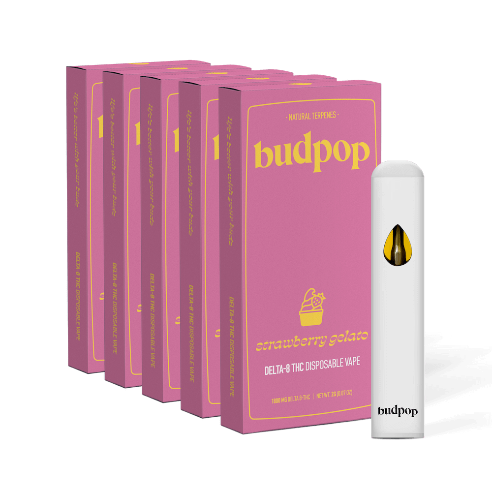Delta 8 Disposable Vape Pen – Strawberry Gelato – 2-Gram / 5-Pack