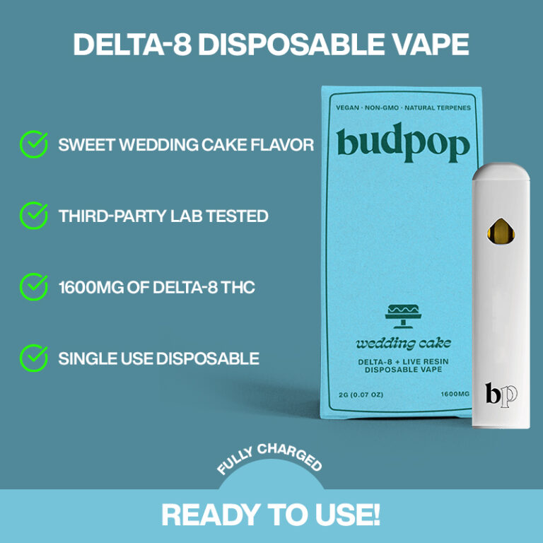 Delta 8 Disposable Wedding Cake Budpop