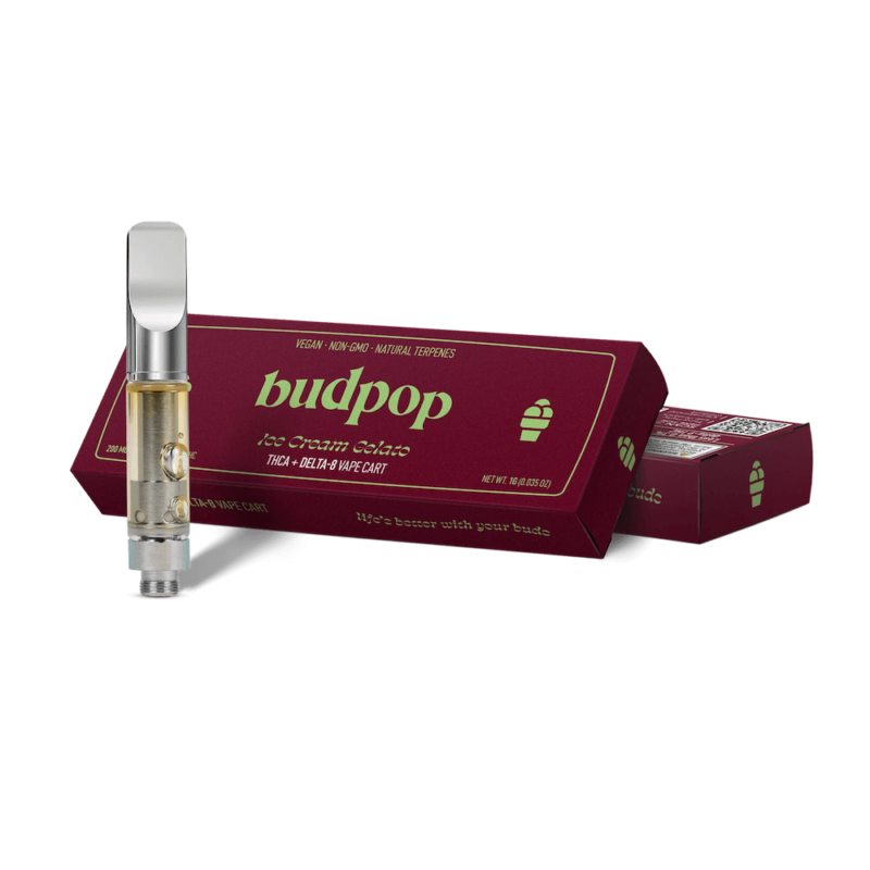 Ice Cream Gelato Vape Cartridge - THCa & Delta 8 | BudPop