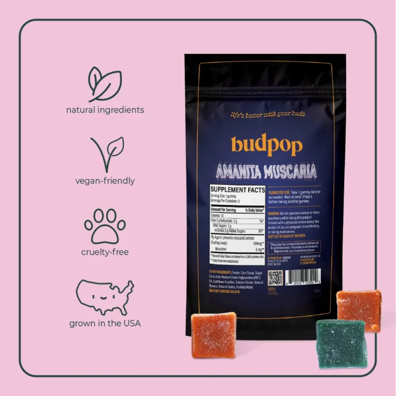 500 mg Edible - Sweet Magic Amanita Muscaria Gummy Cube - Image 8