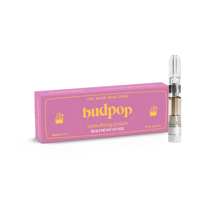 Strawberry Gelato Delta 8 THC Vape | BudPop