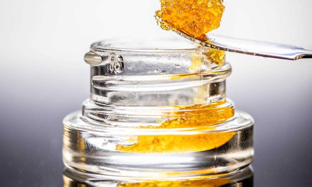 live resin closeup scooped out of jar