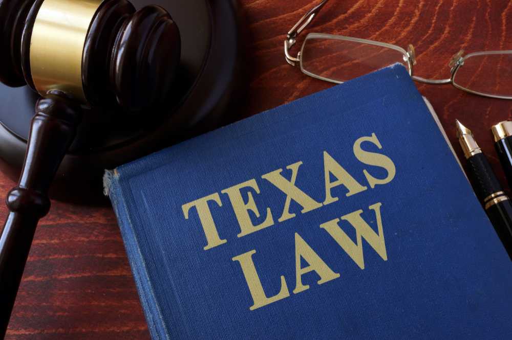 texas lawbook and gavel