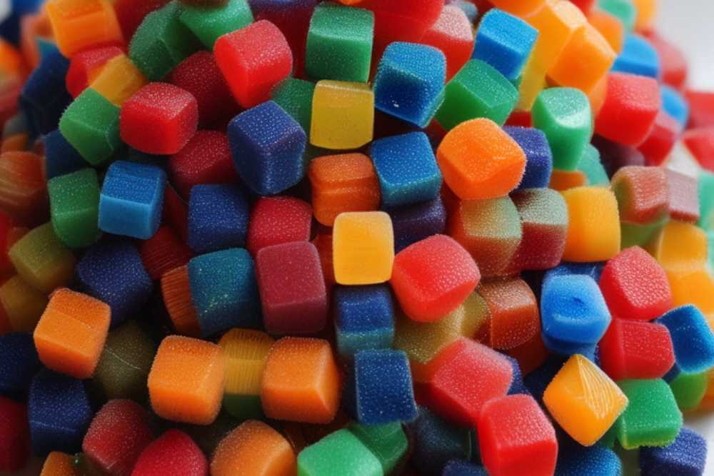 pile of delicious gummy cubes