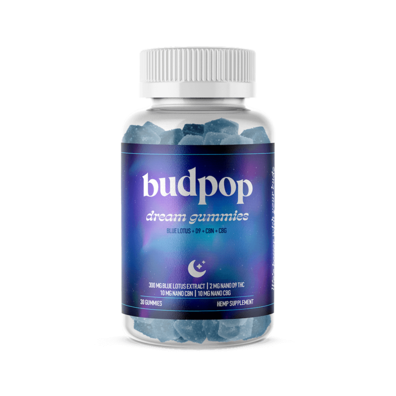 Nano Gummies - Blue Lotus+D9+CBG+CBN-Dream Gummies | BudPop