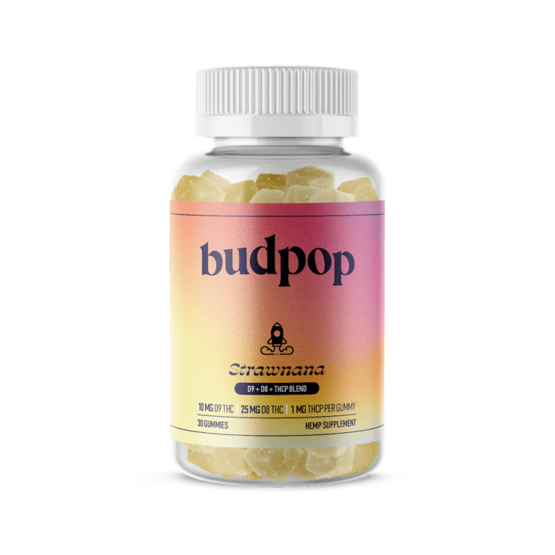 D8+D9+THCP Strawnana Gummies | BudPop