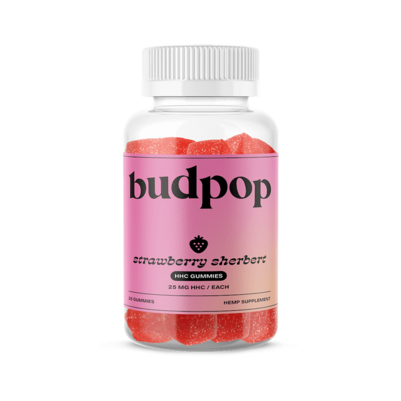 Strawberry Sherbert HHC Gummies | BudPop