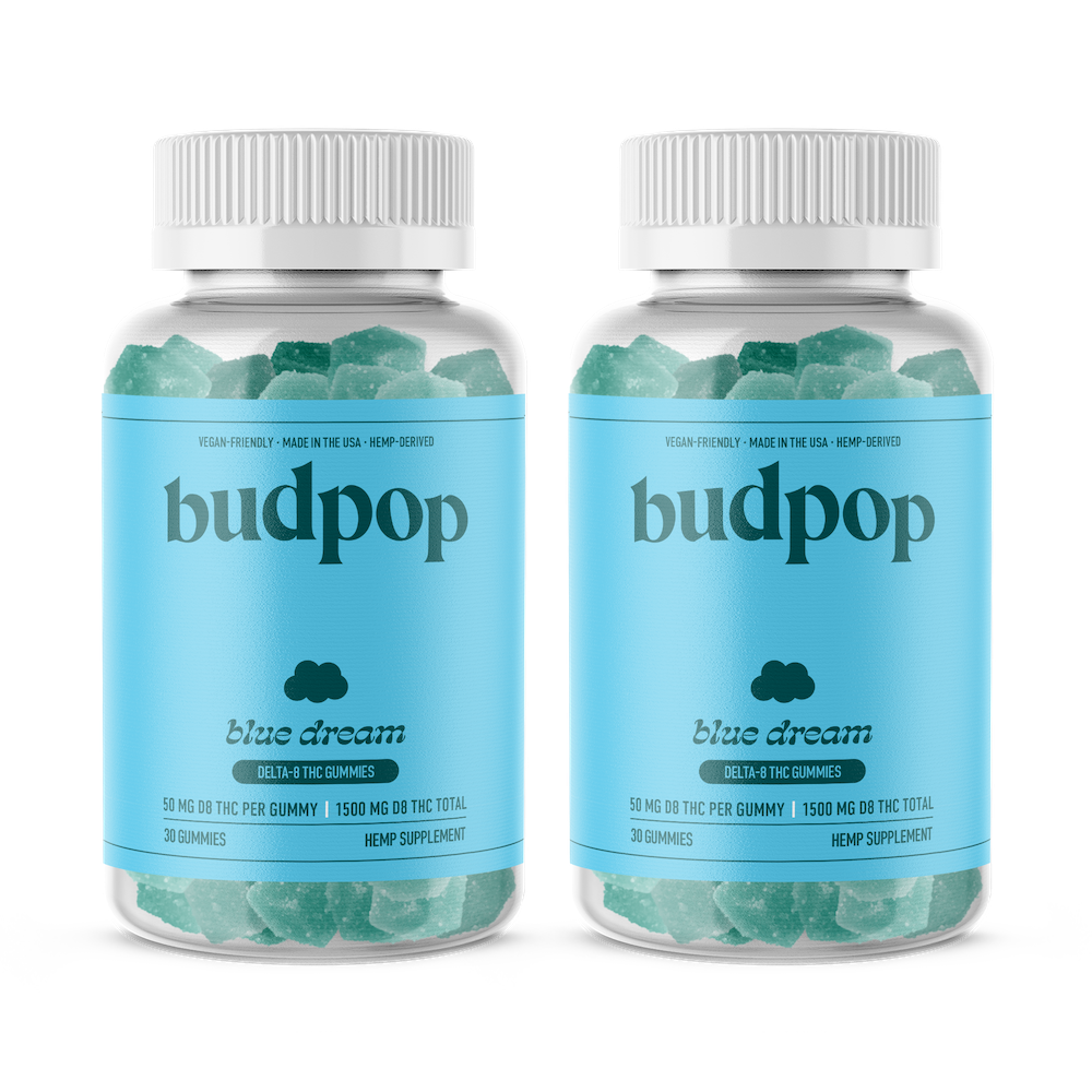 Delta-8 Blue Dream Gummies (750-1500mg) – 2-Pack