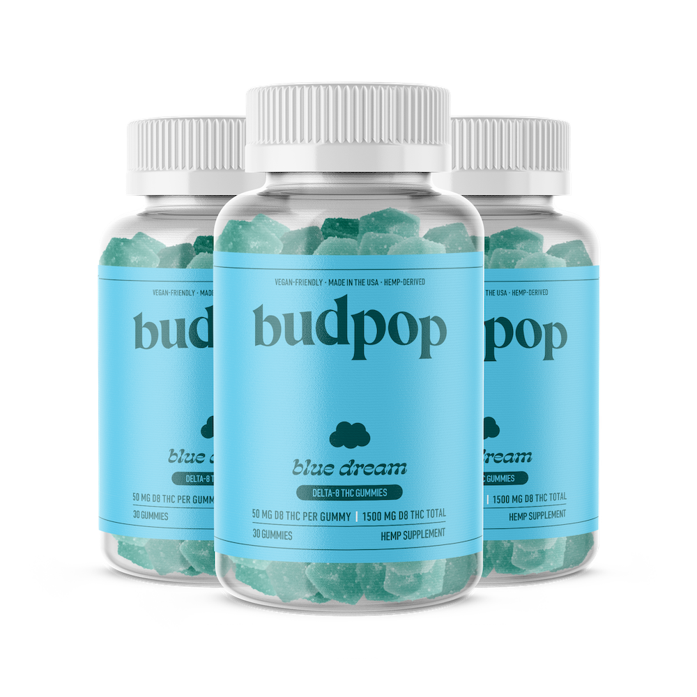 Delta-8 Blue Dream Gummies (750-1500mg) – 3-Pack