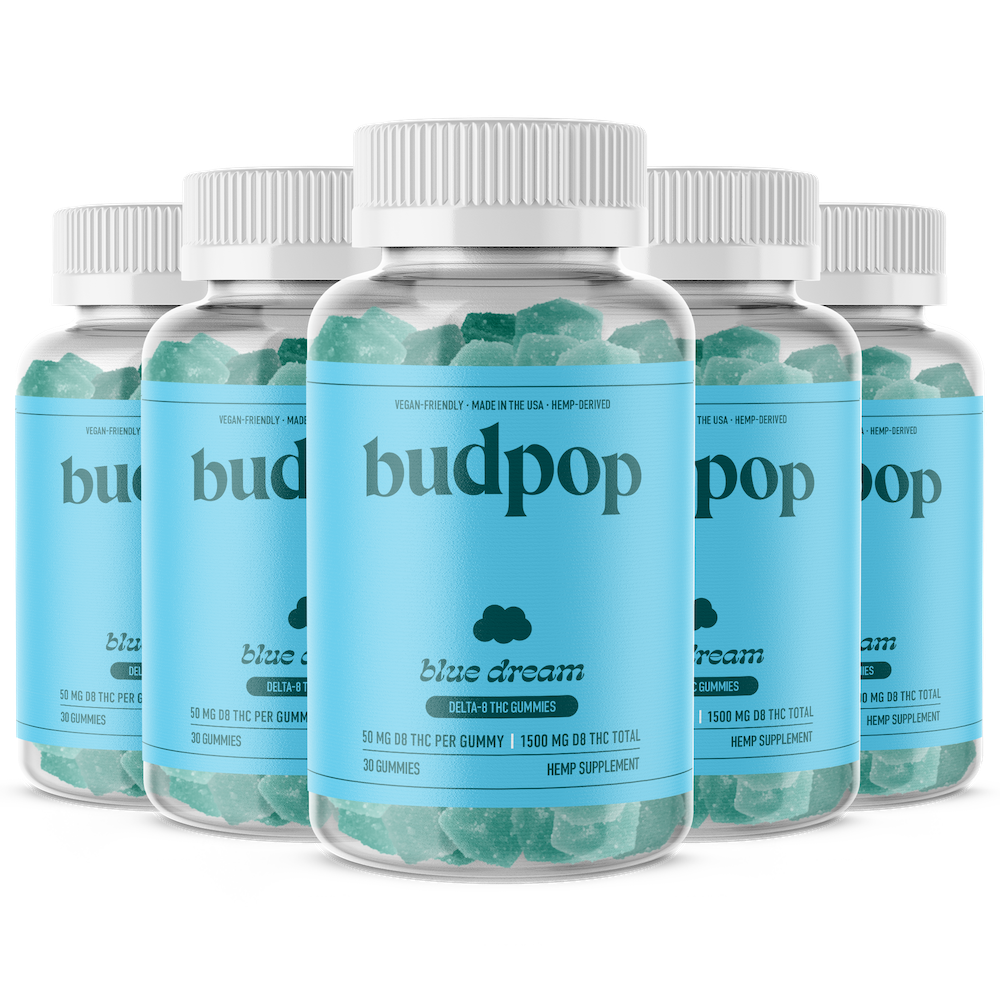 Delta-8 Blue Dream Gummies (750-1500mg) – 5-Pack