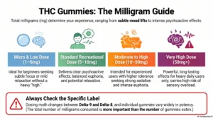 THC gummies dosage chart