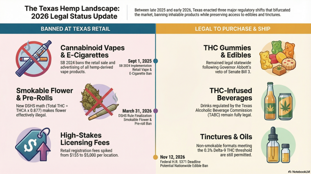 Texas Hemp Laws Are Changing Fast: What You Can and Can't Buy in 2026 [Updated] | BudPop