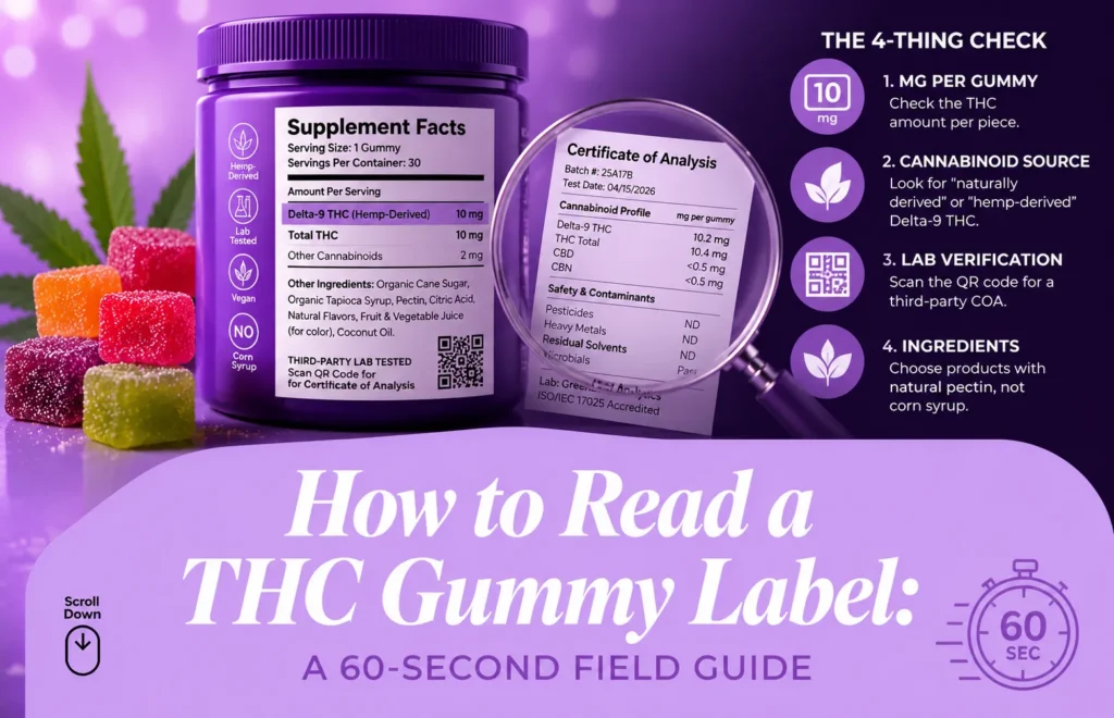 How to read a THC gummy label