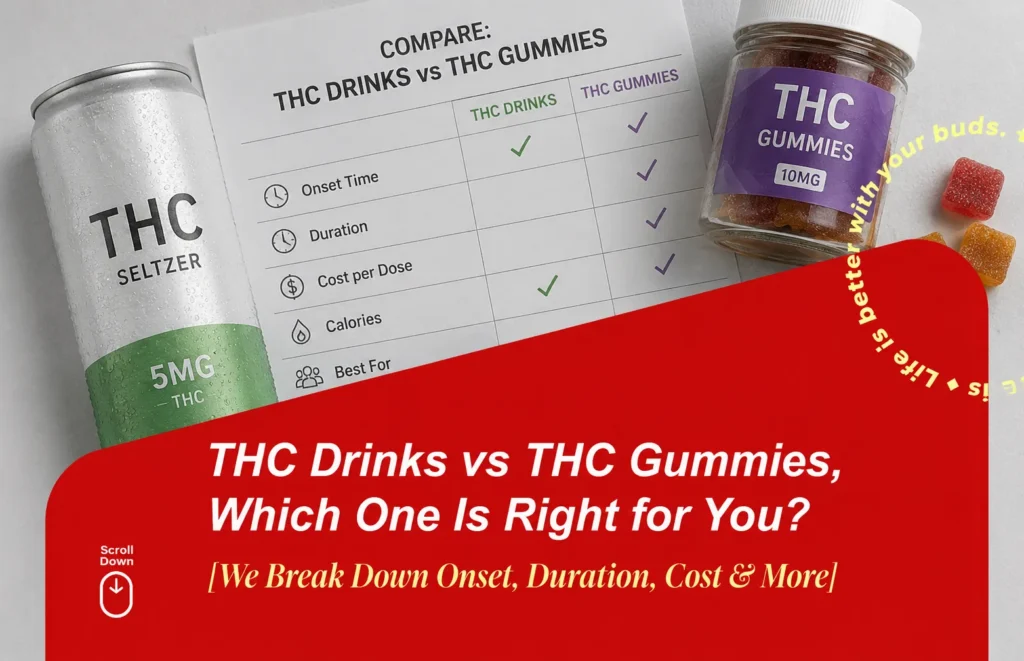 THC Drinks vs THC Gummies: 7 Key Differences to Know in 2026