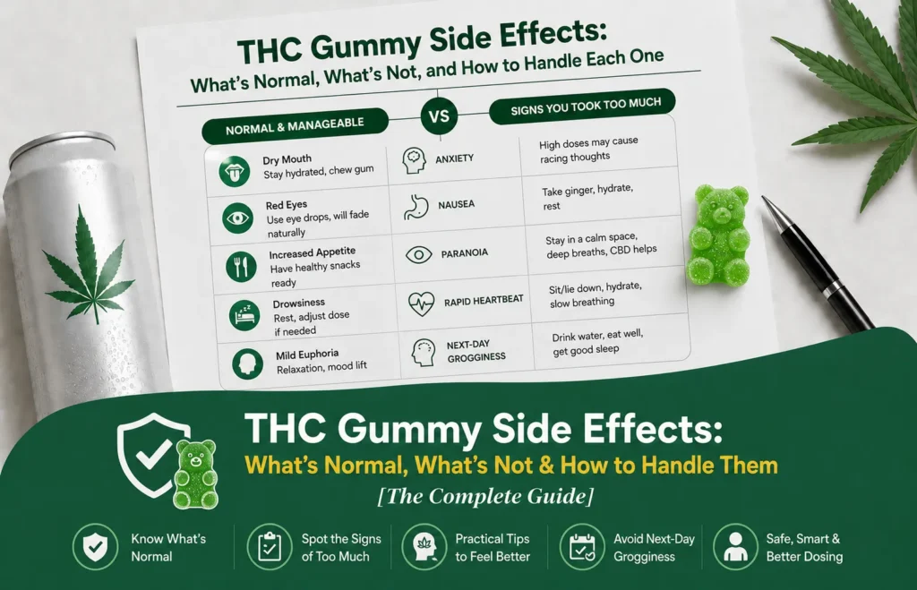 7 THC Gummy Side Effects What's Normal, What's Dangerous & Proven Fixes