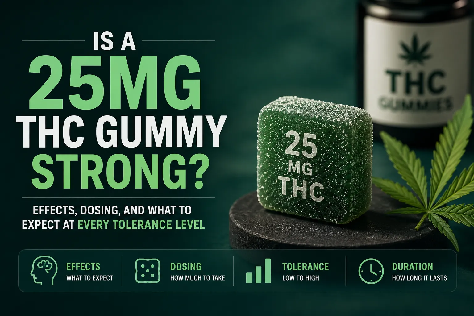 Is a 25mg THC gummy strong? effects, dosing, and what to expect at every tolerance level Is a 25mg THC gummy strong effects, dosing, and what to expect at every tolerance level