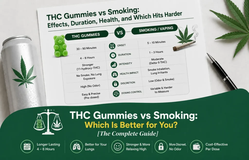 THC Gummies vs Smoking 7 Powerful Differences You Must Know in 2026