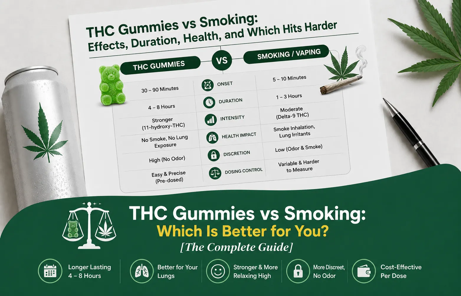 THC Gummies vs Smoking 7 Powerful Differences You Must Know in 2026