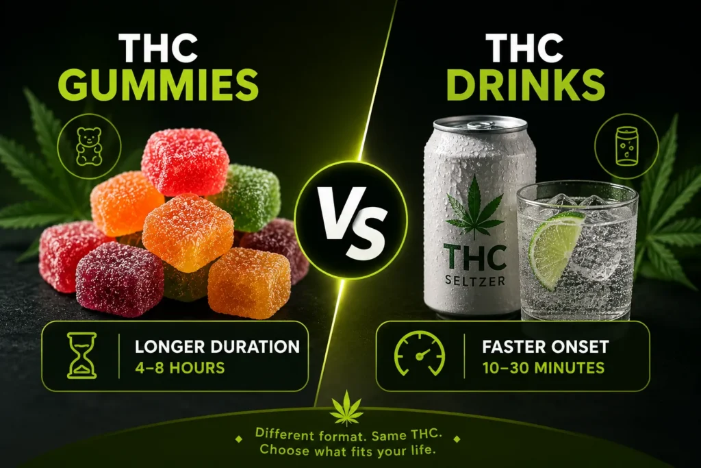 THC Gummies vs THC Drinks Which Is Better in 2026