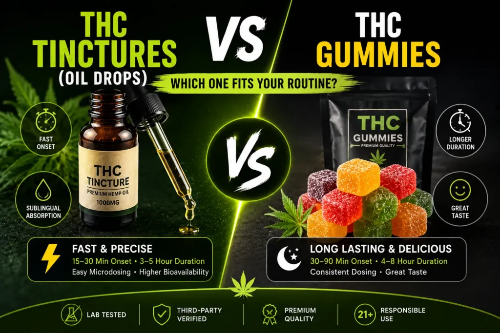 THC Gummies vs Tinctures 7 Powerful Differences You Need to Know