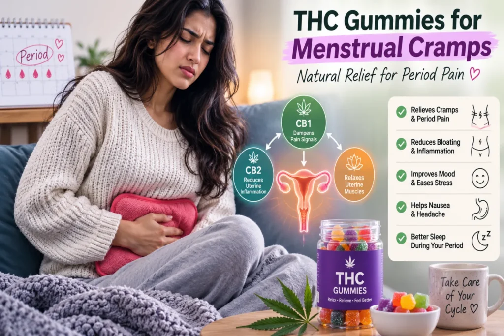 THC gummies for menstrual cramps how cannabinoids reduce period pain and what dose works