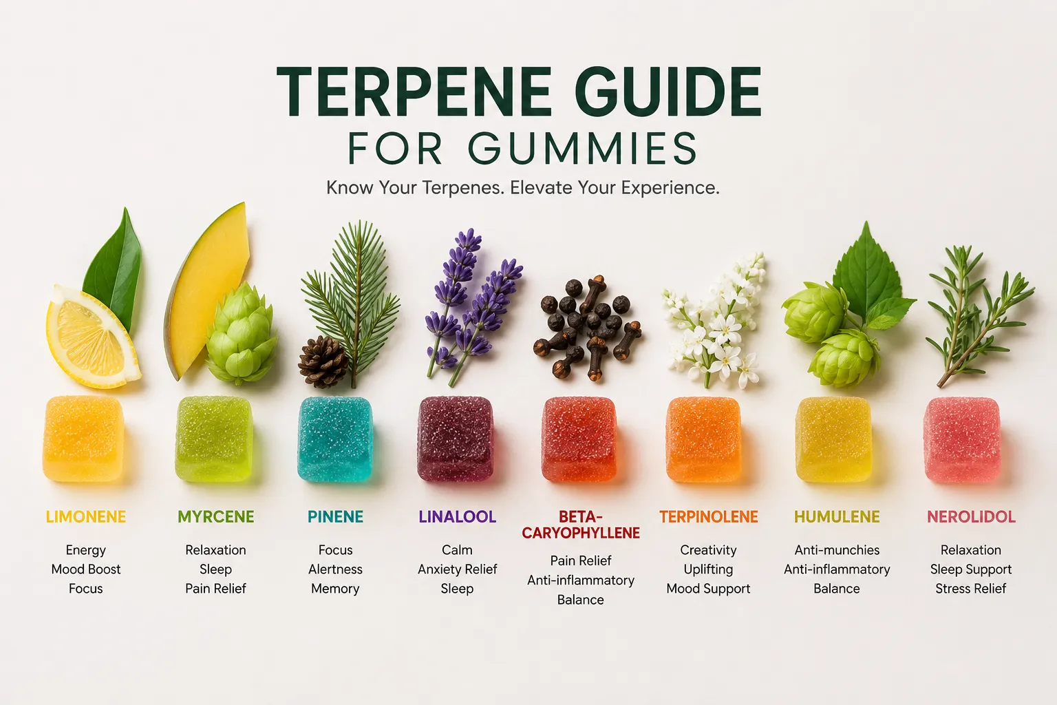 Terpene Guide for Gummies Effects, Benefits & Best Types