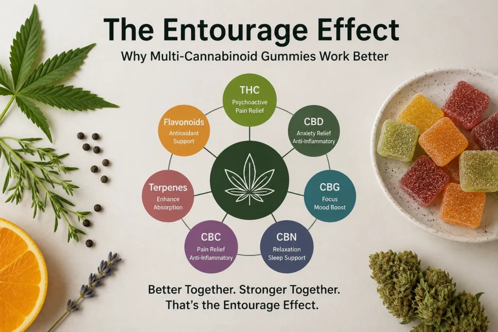 The entourage effect explained why multi-cannabinoid gummies work better than single-compound