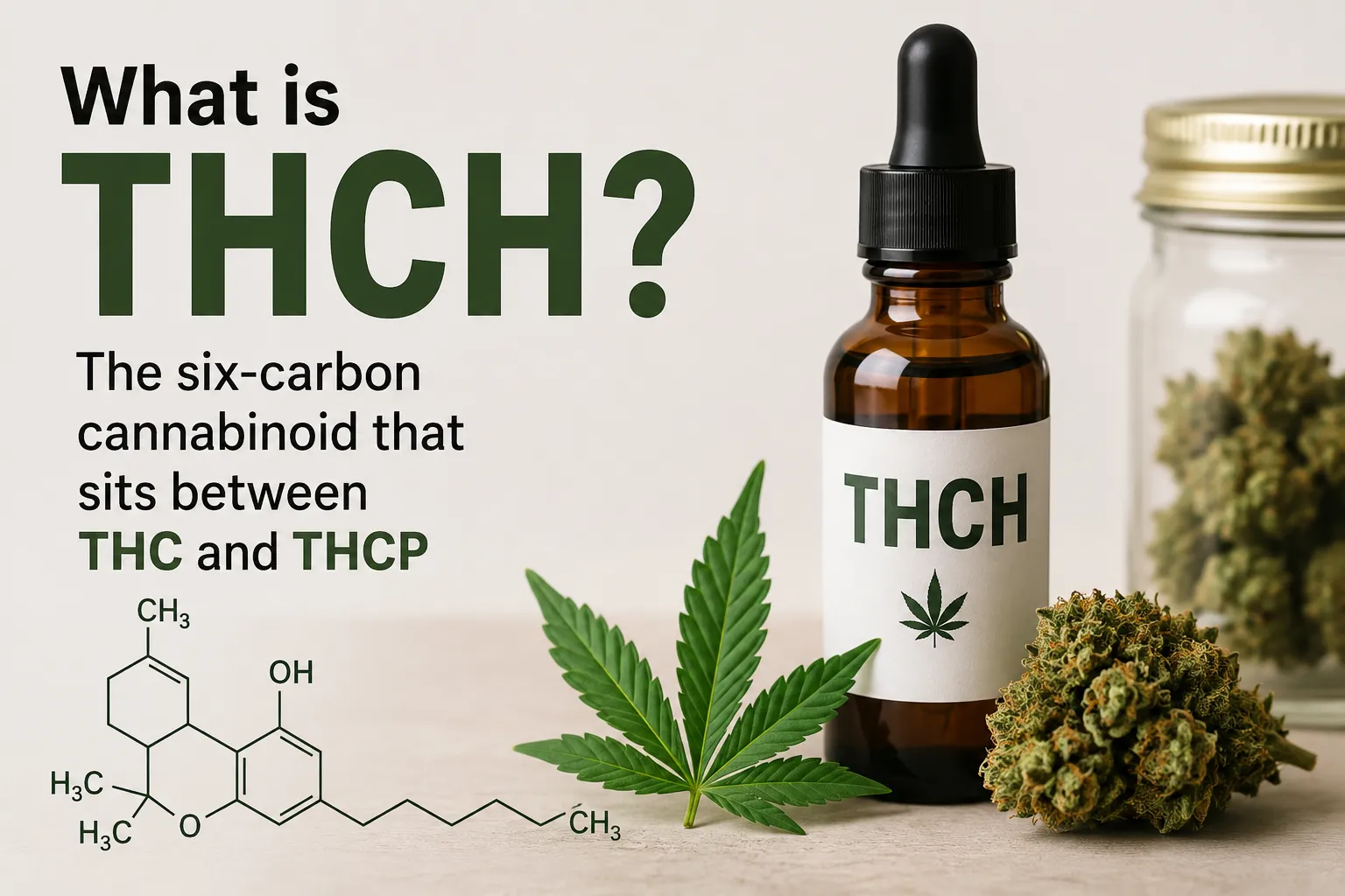 What is THCH the six-carbon cannabinoid that sits between THC and THCP