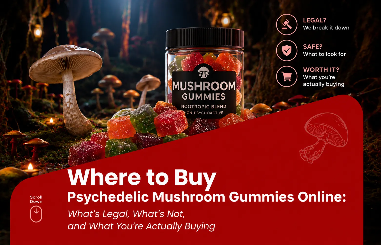 Where to buy psychedelic mushroom gummies online: what's legal, what's not, and what you're actually buying psychedelic mushroom gummies