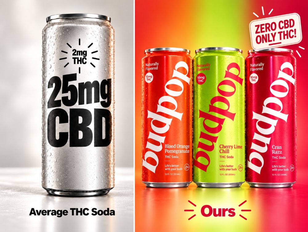 average thc soda vs budpop thc soda all flavors