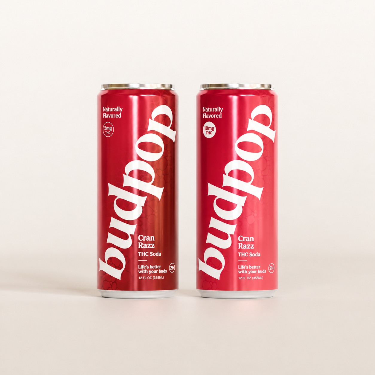 cran razz 5mg and 10mg thc soda cans