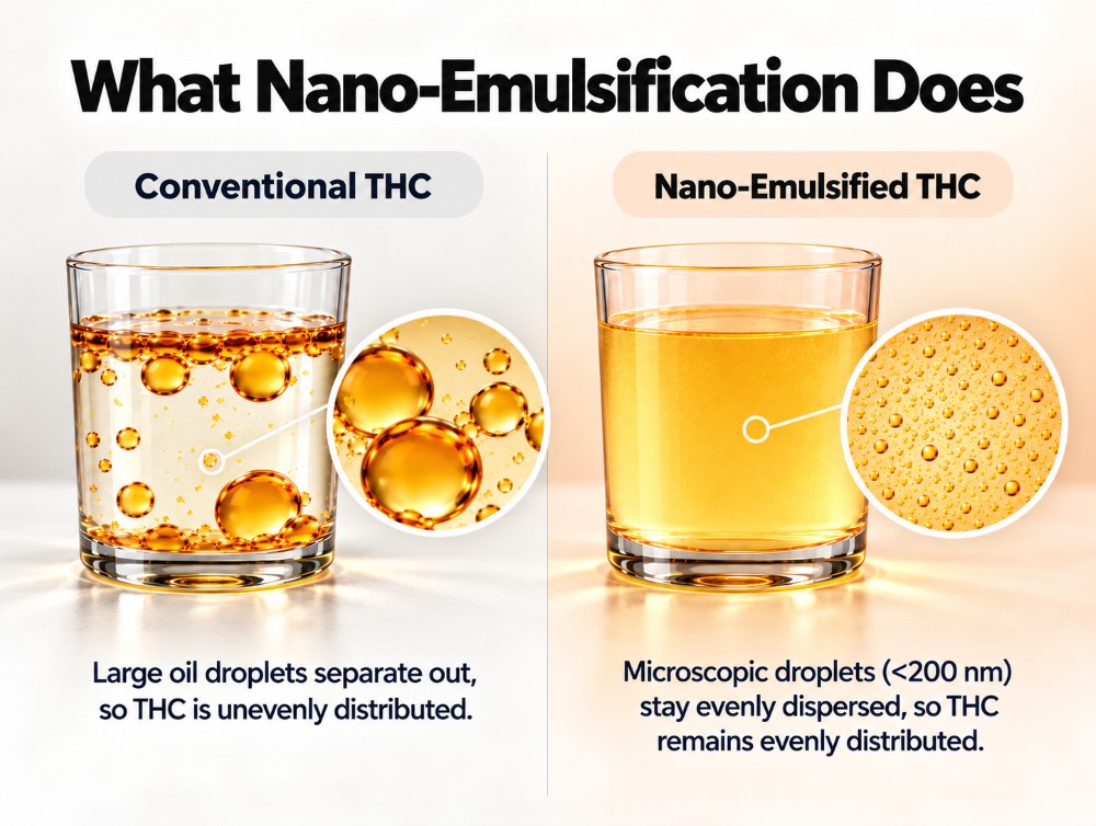 the science behind conventional thc vs nano-emulsified thc